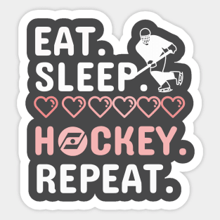 Eat Sleep Hockey Repeat Sticker